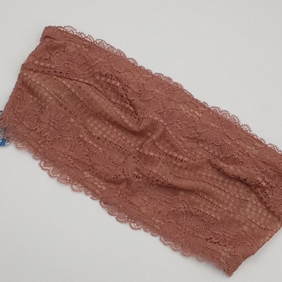 Free People Camila Bandeau Lace Bralette Vintage Rose Pink - Picture 2 of 15